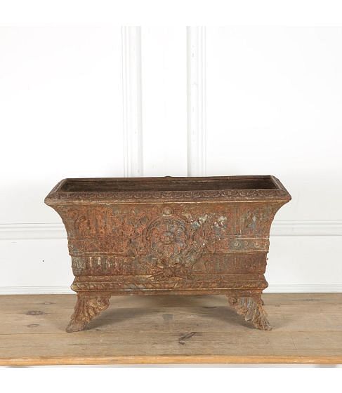 Large 19th Century French Cast Iron Jardiniere