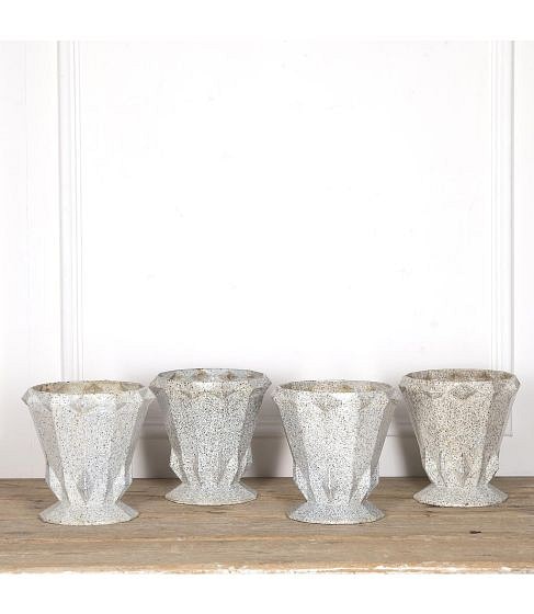 SALE: Set of Four 20th Century French Art Deco Cast Iron Jardinieres