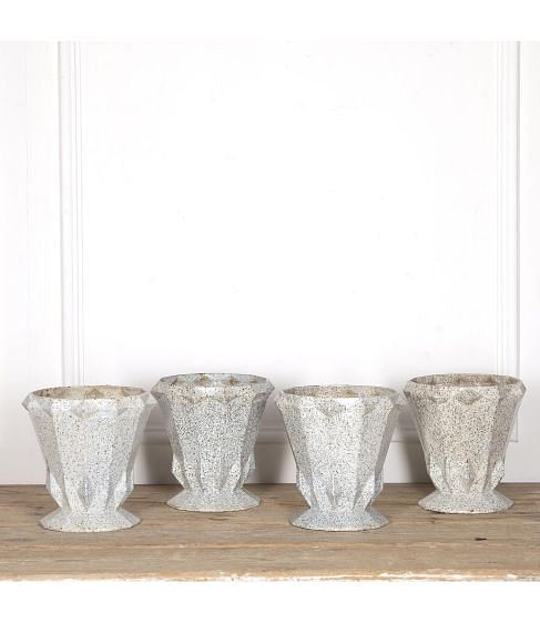 Set of Four 20th Century French Art Deco Cast Iron Jardinieres