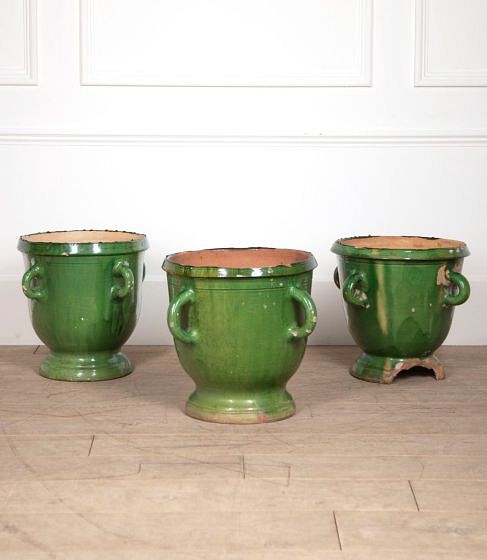 SALE: Set of Three Large 19th Century French Castelnaudary Planters