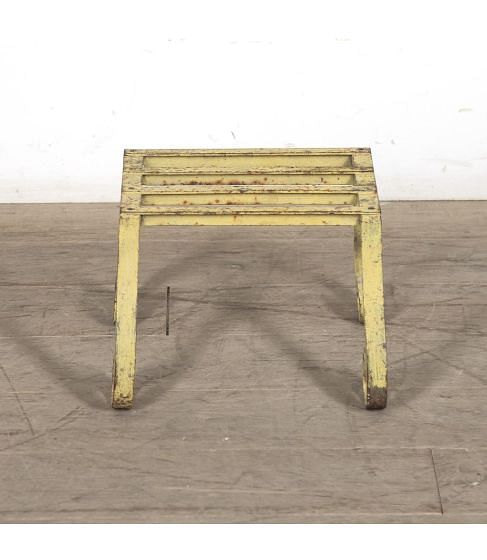 Large 20th Century French Yellow Iron Footstool