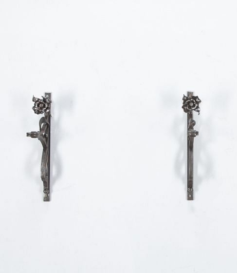 Pair Of Art Nouveau Iron Wall Brackets