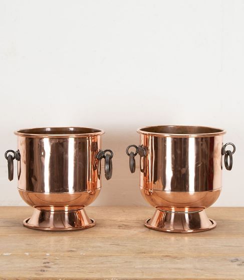 Pair of Large 20th Century French Copper Jardinieres GA1542100