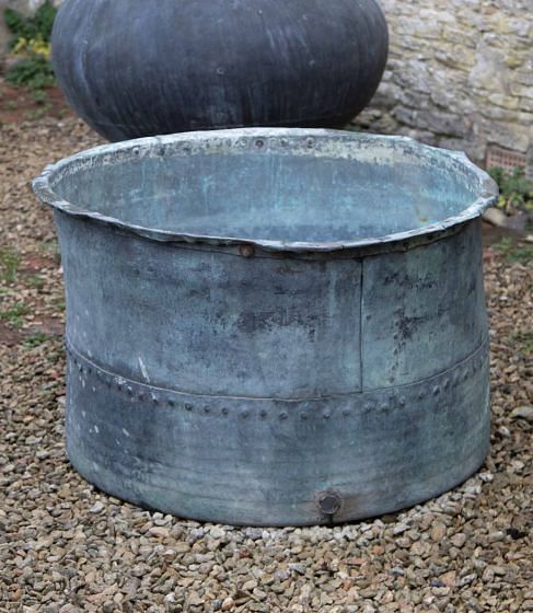 19th Century Riveted Copper Planter