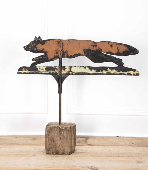 19th Century Metal Fox Weathervane