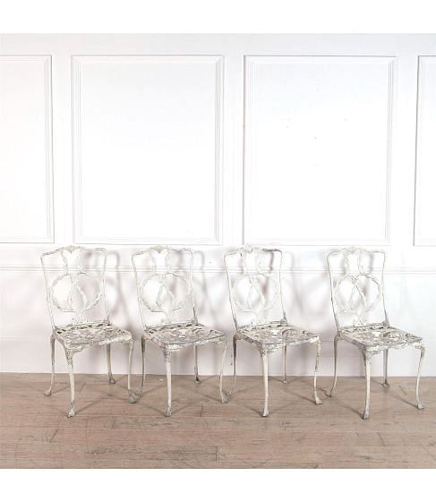 Set of Four 20th Century English Garden Chairs