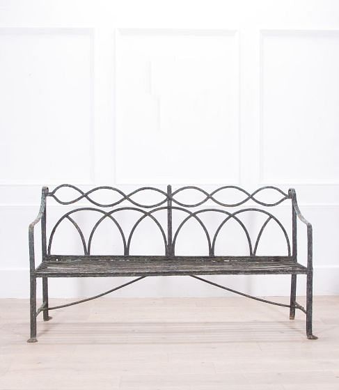 19th Century Regency English Iron Bench GA2835315
