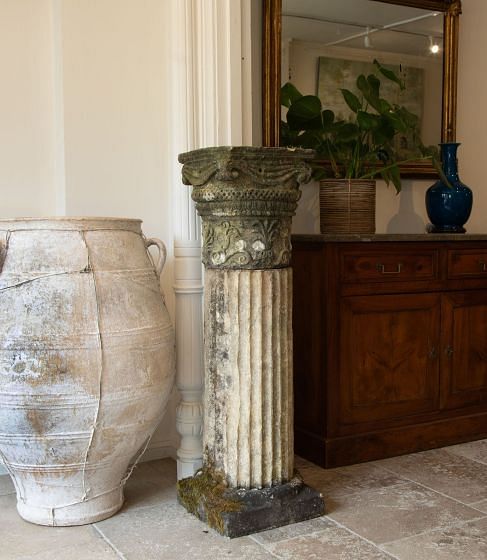 Pair of Early 19th Century English Regency Period Limestone Columns