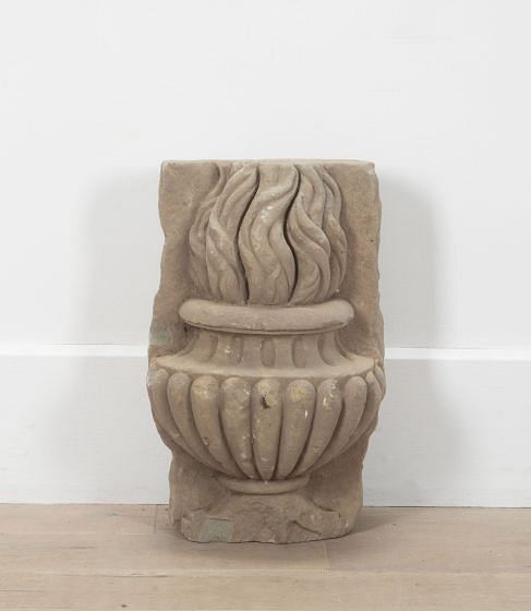 19th Century Flame Shaped Carved Stone