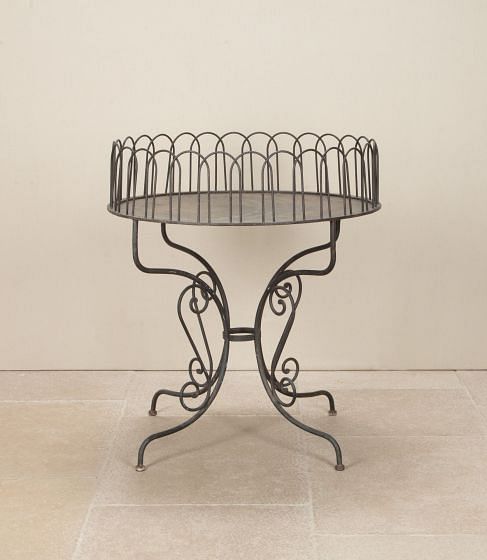 20th Century French Wrought Iron Jardiniere Table GA2942993