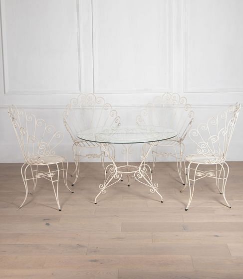 20th Century Scrolled Patio Set
