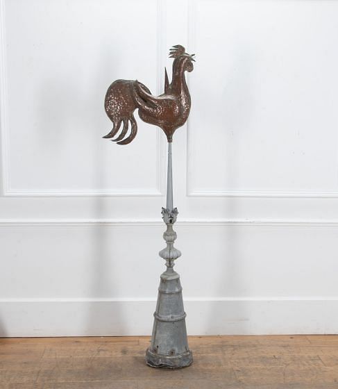 Large 19th Century French Cockerel Weather Vane