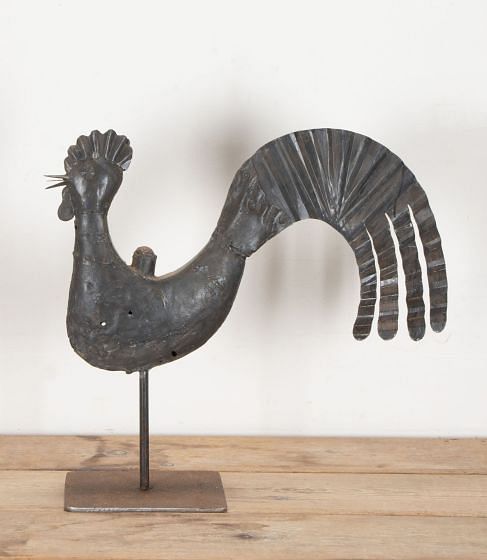 19th Century French Cockerel Weather Vane in Zinc
