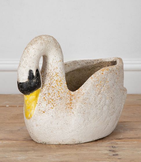 20th Century French Swan Garden Concrete Planter