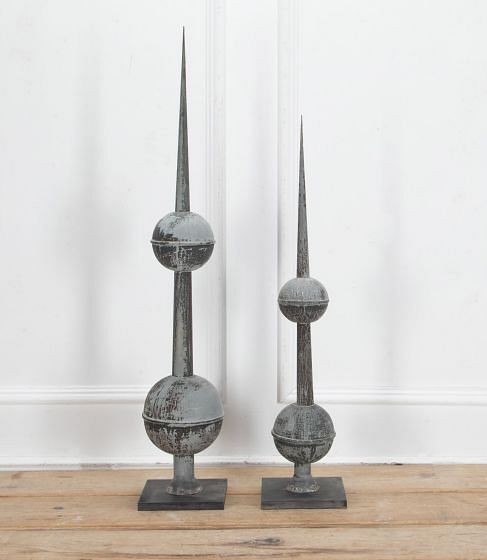 Pair of 19th Century French Copper Finials