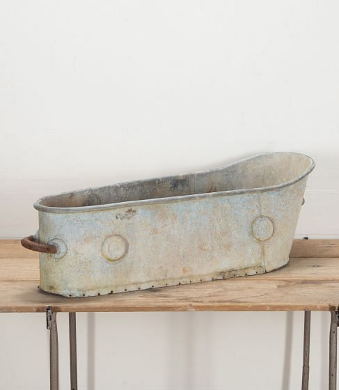 Small Early 20th Century French Zinc Bath
