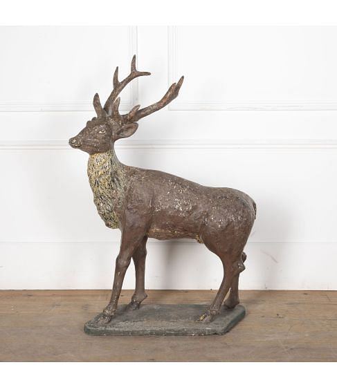 20th Century French Compostite Stone Stag