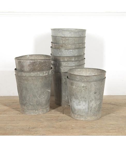 Vintage Galvanised Zinc Tulip Tubs