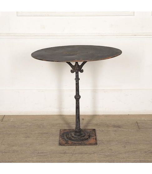 19th Century French Black Cast Iron Table