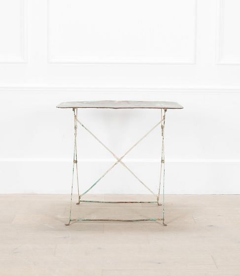 20th Century Small French Iron Folding Table