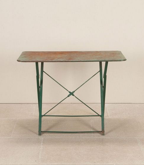 20th Century French Metal Folding Green Garden Bistro Table