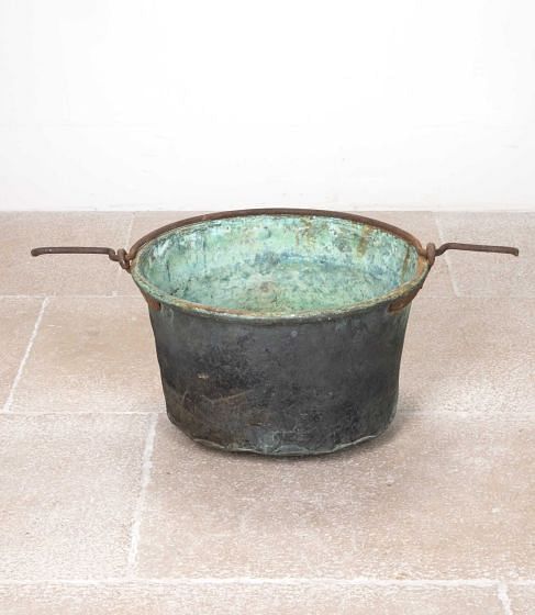 Large 19th Century French Copper Cauldron