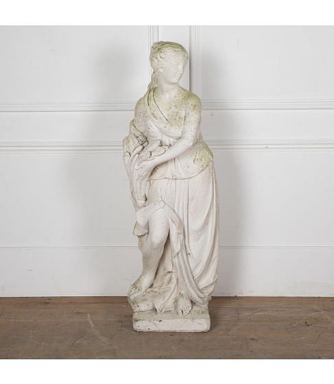 Large 20th Century Plaster Statue of Ceres