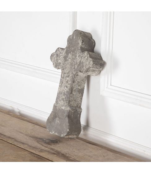 18th Century French Carved Stone Cross