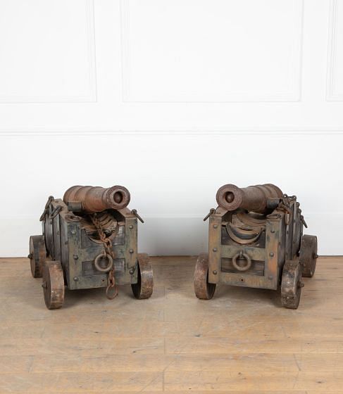 Pair of 19th Century Country House Naval Cannons
