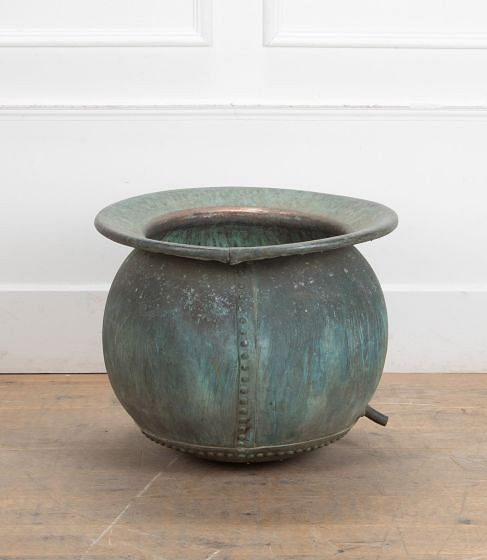 19th Century Riveted Copper Planter