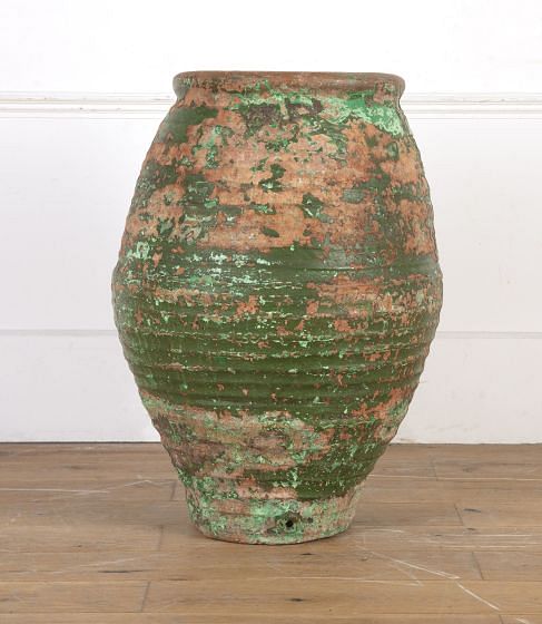 19th Century Spanish Olive Pot