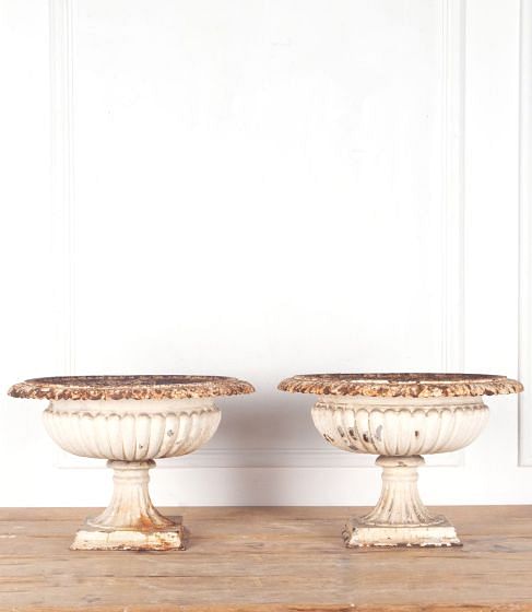 Pair of 19th Century French Tazza Urns