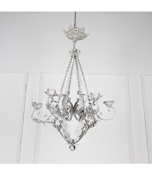 20th Century French Metal Chandelier