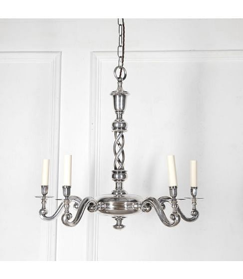 20th Century English Silver Plated Chandelier