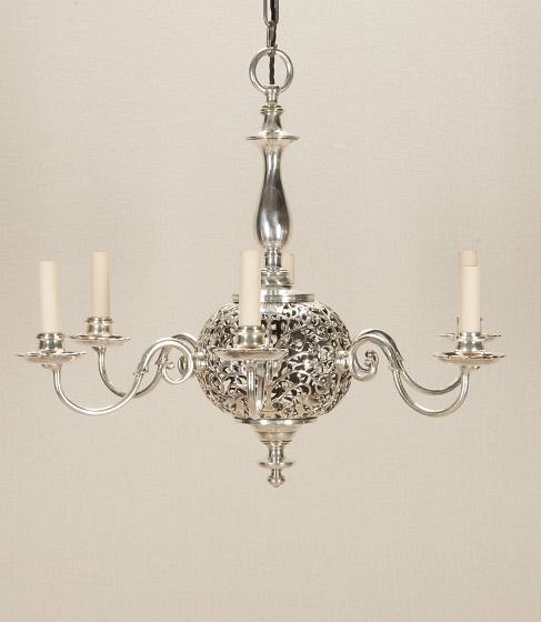 20th Century English Silver Plated Arts and Crafts Chandelier