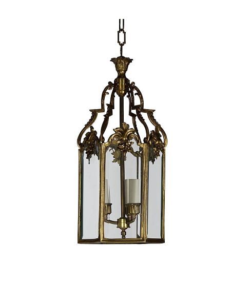 1920s French Gilt Lantern
