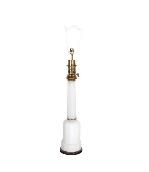 Large Opaline Glass Lamp