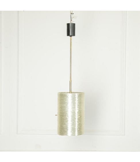 20th Century Acrylic Brass and Steel Hanging Pendant Light
