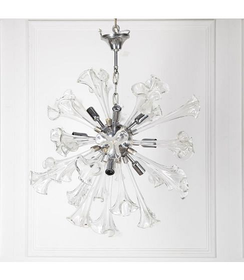 20th Century Murano Flower Starburst Hanging Light