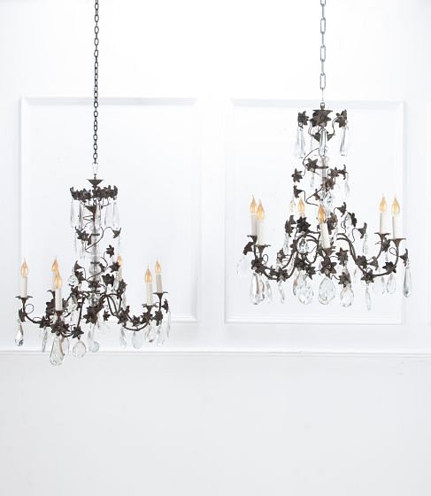 Pair of 19th Century French Napoleon III Chandeliers