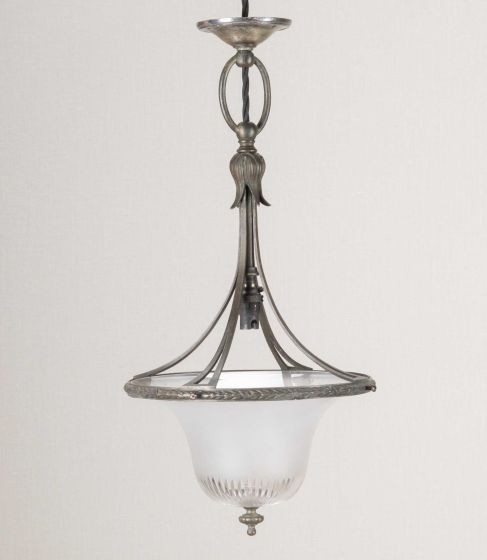 Edwardian Cut Glass and Brass Mounted Hanging Light