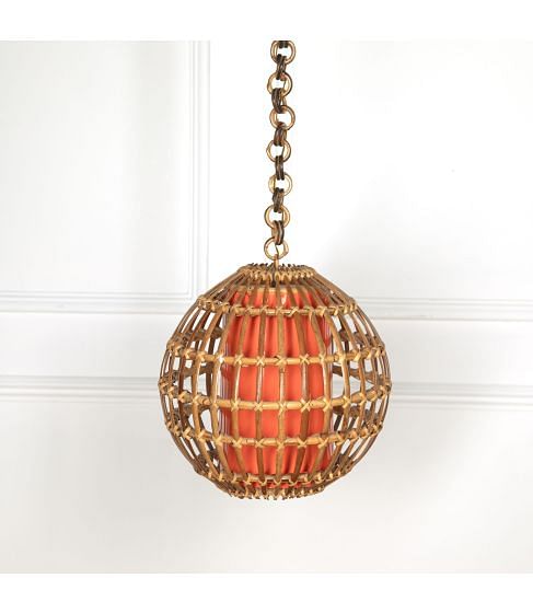 20th Century Rattan Pendant Light