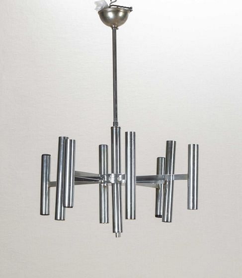 Mid-Century Italian Eight Candle Chandelier