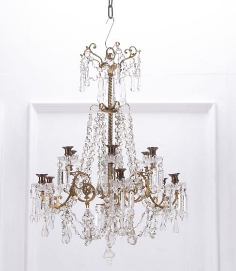 19th Century Swedish Candle Chandelier