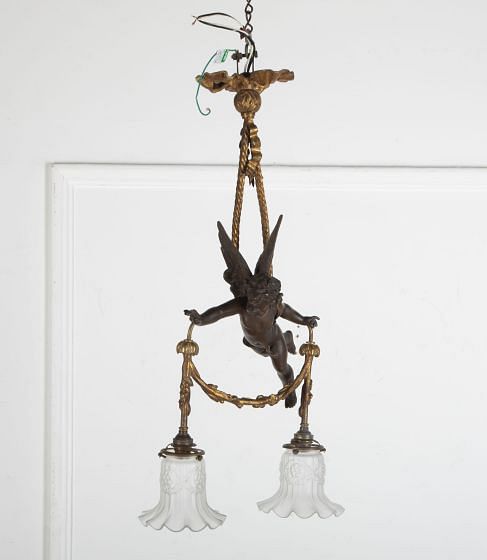 19th Century French Bronze and Ormolu Chandelier