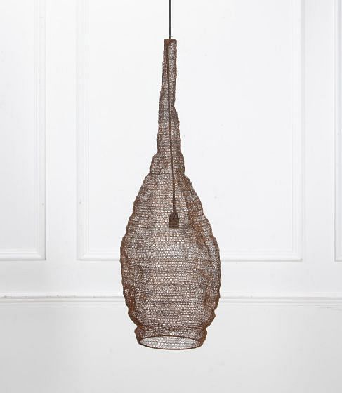 Sculptural Wire Mesh Pendant Light