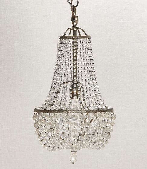 Small 20th Century Waterfall and Bag Chandelier