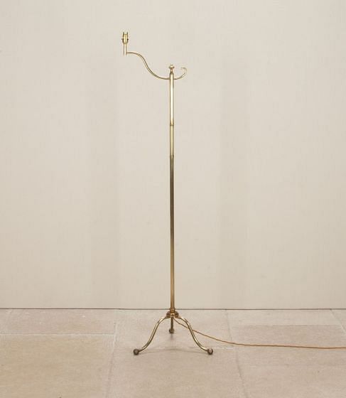 Tall 20th Century French Neo-Classical Style Brass Floor Lamp