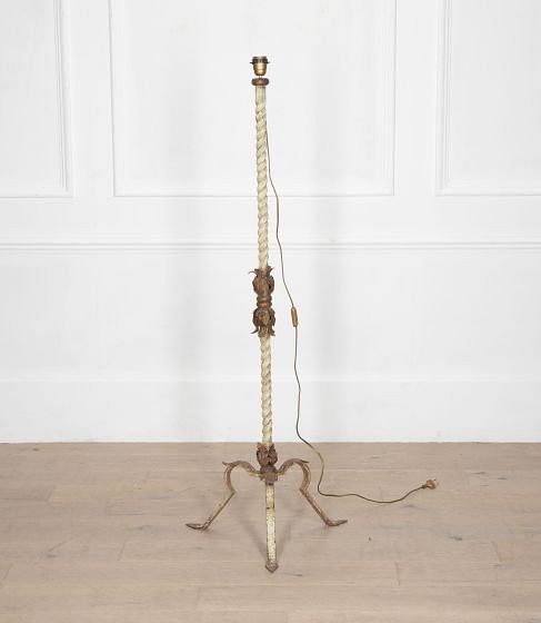 20th Century French Art Nouveau Metal Standard Lamp