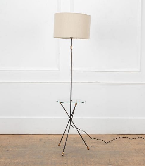 20th Century French Standard Lamp with Table